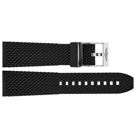 Breitling Aero Classic 22mm Black Rubber Strap .